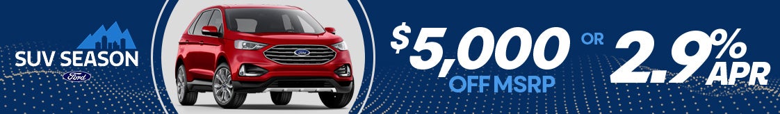 Up to $5000 off MSRP on SUVs